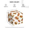 Decorative Tissue Box Cover Square - Beef Bacon Burger Print Leather Cube Tissue Box Holder Paper Case, Organizer Dispenser for Modern Home & Room/Office/Bathroom Decor Aesthetic view 2