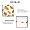 Decorative Tissue Box Cover Square - Beef Bacon Burger Print Leather Cube Tissue Box Holder Paper Case, Organizer Dispenser for Modern Home & Room/Office/Bathroom Decor Aesthetic view 4
