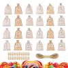 Advent Countdown Bags - 24 Reusable Numbered Candy Bags for Party Bags | Creative Christmas Holiday Activities for adu view 1