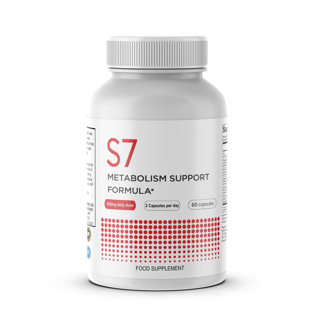 S7 Metabolism Support Formula Metabolism & Lifestyle Support Supplement Daily Energy & Focus Formula Food Supplement for Active Living 60 Capsules