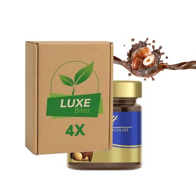 Chocolate Spread Jar Hazelnut 200g Compatible with Lindt By Luxe Bitez (Pack of 4)