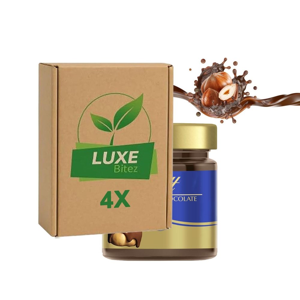 Chocolate Spread Jar Hazelnut 200g Compatible with Lindt By Luxe Bitez (Pack of 4)