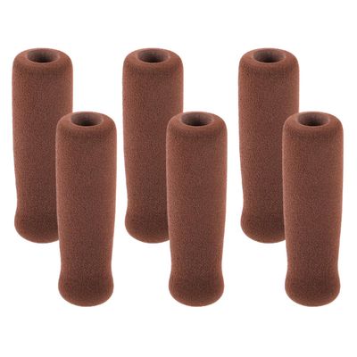 MAGICLULU 6pcs Non-slip Brown Sponge Walking Cane Handle Wraps for Elderly Crutch Grip Cushions, Replacement Arm Pads for Support and Comfort in Mobility Aids