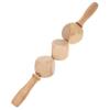 Ciieeo Wooden Massage Stick for Deep Tissue Muscle Relief and Fatigue Reduction, Khaki Manual Massager with Dice Design, Suitable for Sports Athletes and Dancers, Smooth Skin Roller Tool view 1