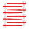Ciieeo 8pcs Dual-Head Denture Cleaning Brushes Red, Dentures Toothbrush with Double Bristles for Retainer and False Teeth Oral Care view 1