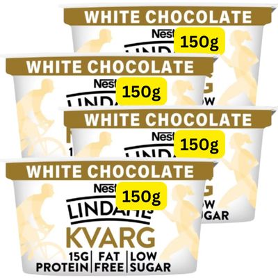 White Chocolate Yoghurt 150g No Fat Low Sugar Lindhals+ (4x150g)