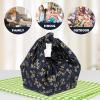 SUPVOX Japanese-Style Cotton Lunch Box Packing Cloth 70x70cm, Blue Cherry Blossom Pattern Bento Wrap for Travel and Wrapping, Multipurpose Decorative Wrapping Cloth view 3