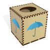 Azeeda Square 'Blue Umbrella' Wooden Tissue Box Cover (TB00072816) view 1