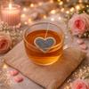 Be My Valentine Heart-Shaped Tea Bags Handmade Loose-Leaf Tea Gift Tin (Set of 5) (Lemon Green Tea) view 3