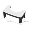 GOOHOCHY Bathroom Toilet Foot Stool for Adults, Thickened Non-Slip Pooping Step Stool with Black and White Design, Suitable for Squatting Support and Pregnancy Bathroom Aid view 2