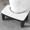 GOOHOCHY Bathroom Toilet Foot Stool for Adults, Thickened Non-Slip Pooping Step Stool with Black and White Design, Suitable for Squatting Support and Pregnancy Bathroom Aid view 3