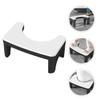 GOOHOCHY Bathroom Toilet Foot Stool for Adults, Thickened Non-Slip Pooping Step Stool with Black and White Design, Suitable for Squatting Support and Pregnancy Bathroom Aid view 4