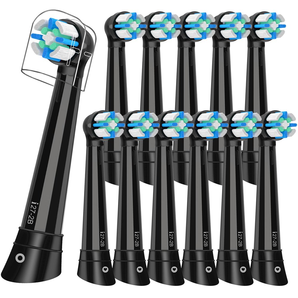 12PCS Compatible with Oral B iO Series Electric Toothbrush,Toothbrush Heads Compatible with Oral B iO 2/3/4/5/6/7/8/9/10,Effective Plaque Removal with Gentle Gum Care Technology