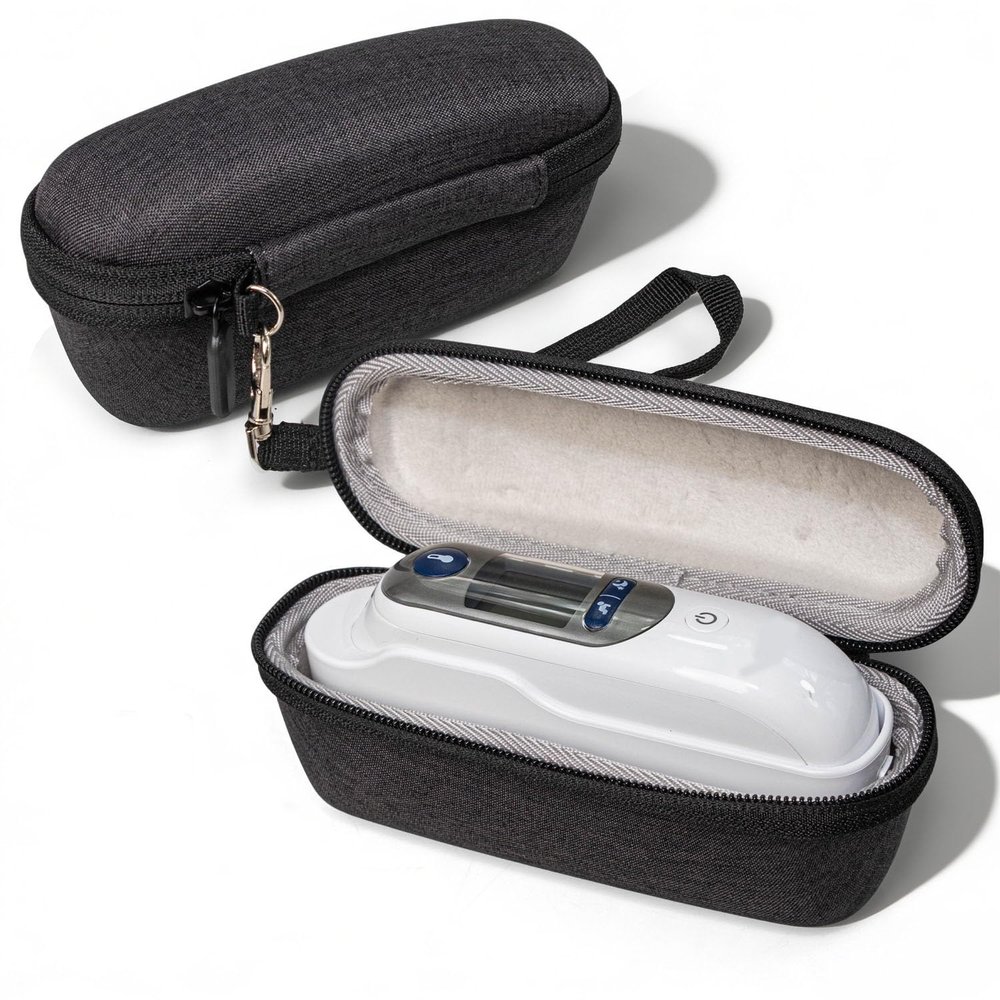 Travel Hard EVA Case Fits for Braun Models,for IRT6520,6500,6020 Ear Thermometer Carrying Case (Black)