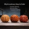 2PCS Chinese Walnuts Fidget, Wenwan Walnuts, Walnut Hand Massage Balls with Gift Box & Brush, Natural Texture Solid Wood, for Massage and Hand Training, Relaxation & Focus (Lion Head) view 3