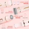 4-in-1 Lady Shaver Women Electric Razor Body Trimmer IPX7 Waterproof Bikini Trimmer for Legs,Arms,Facial & Underarms Cordless (Pink) view 3