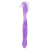 FreshCart Basics Denture Cleaning Brush Efficient Plaque Removal for Elderly, Portable False Teeth Brush Perfect Home Travel (Purple) view 2