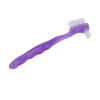 FreshCart Basics Denture Cleaning Brush Efficient Plaque Removal for Elderly, Portable False Teeth Brush Perfect Home Travel (Purple) view 3