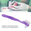 FreshCart Basics Denture Cleaning Brush Efficient Plaque Removal for Elderly, Portable False Teeth Brush Perfect Home Travel (Purple) view 4