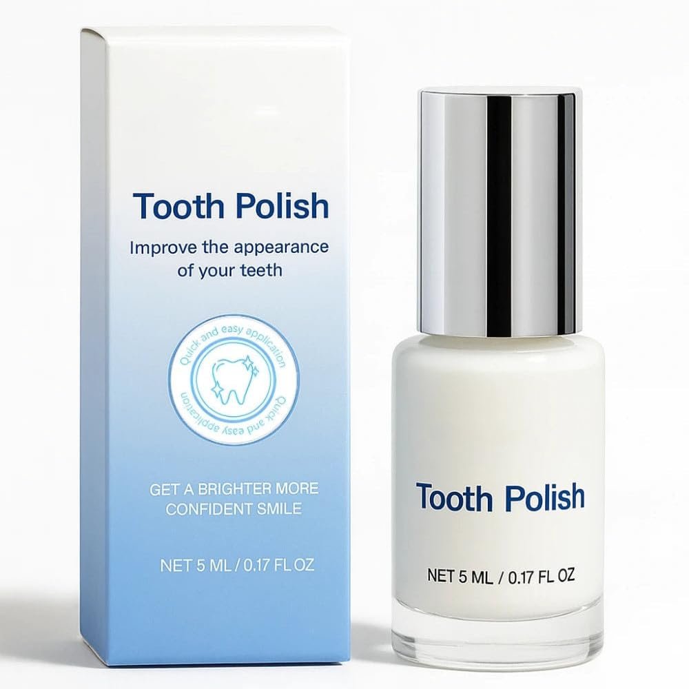 Tooth Polish, Teeth Paint - Brush-On Formula for a Brighter-Looking Smile, Instantly Improves Teeth Appearance, Portable Oral Care for Daily Use (1pc)