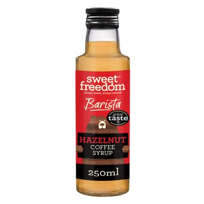 Sweet Freedom Barista Hazelnut Syrup 250 ml Bottle (Pack of 1)