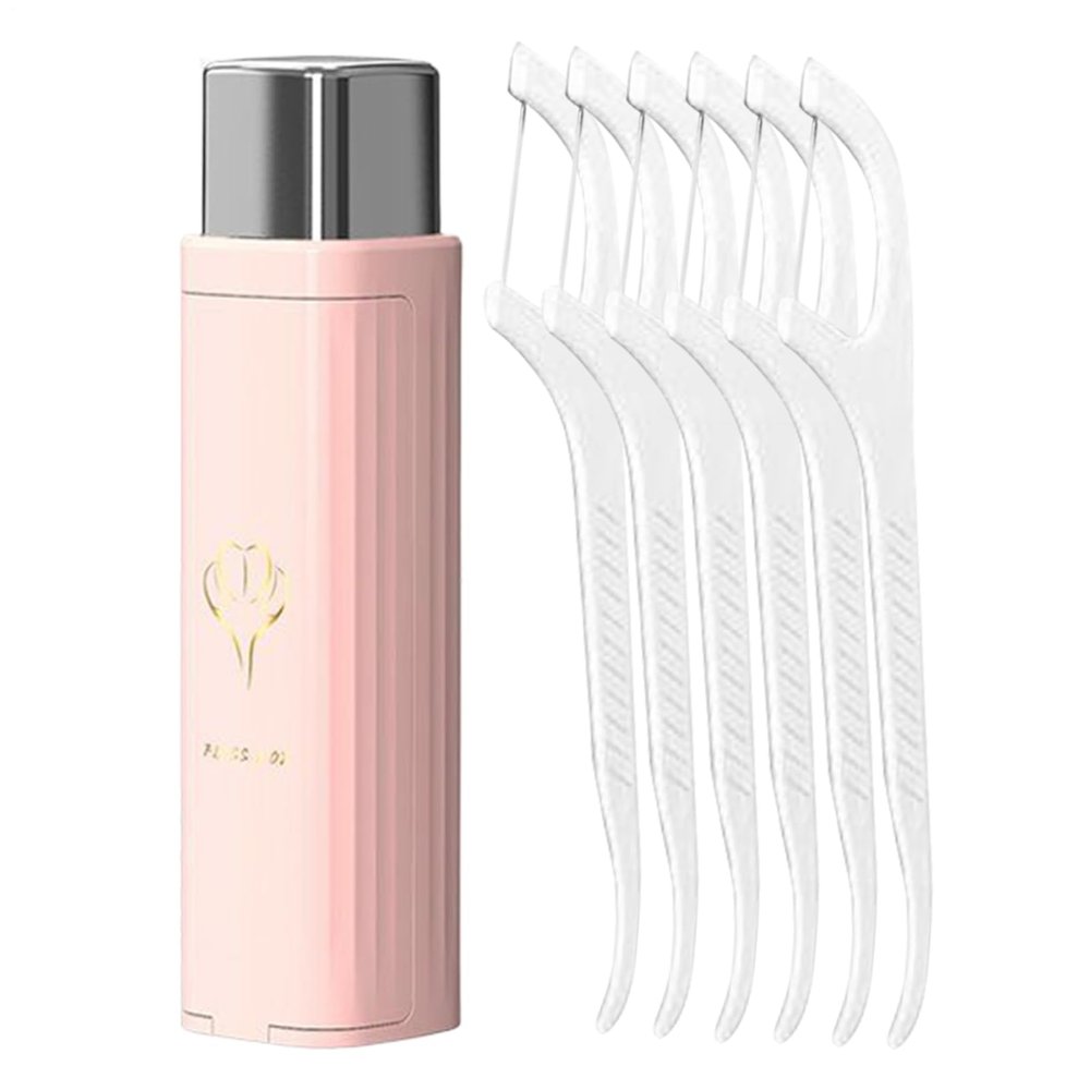 Zahnstocher Spender Tragbarer Nachfllbarer Automatischer Zahnseidehalter | Kompaktes Reise Etui Mit Zahnseide-Sticks | Hygiene Box Fr Handtasche & Hosentasche | Badezimmer Home-Office Restaurant C