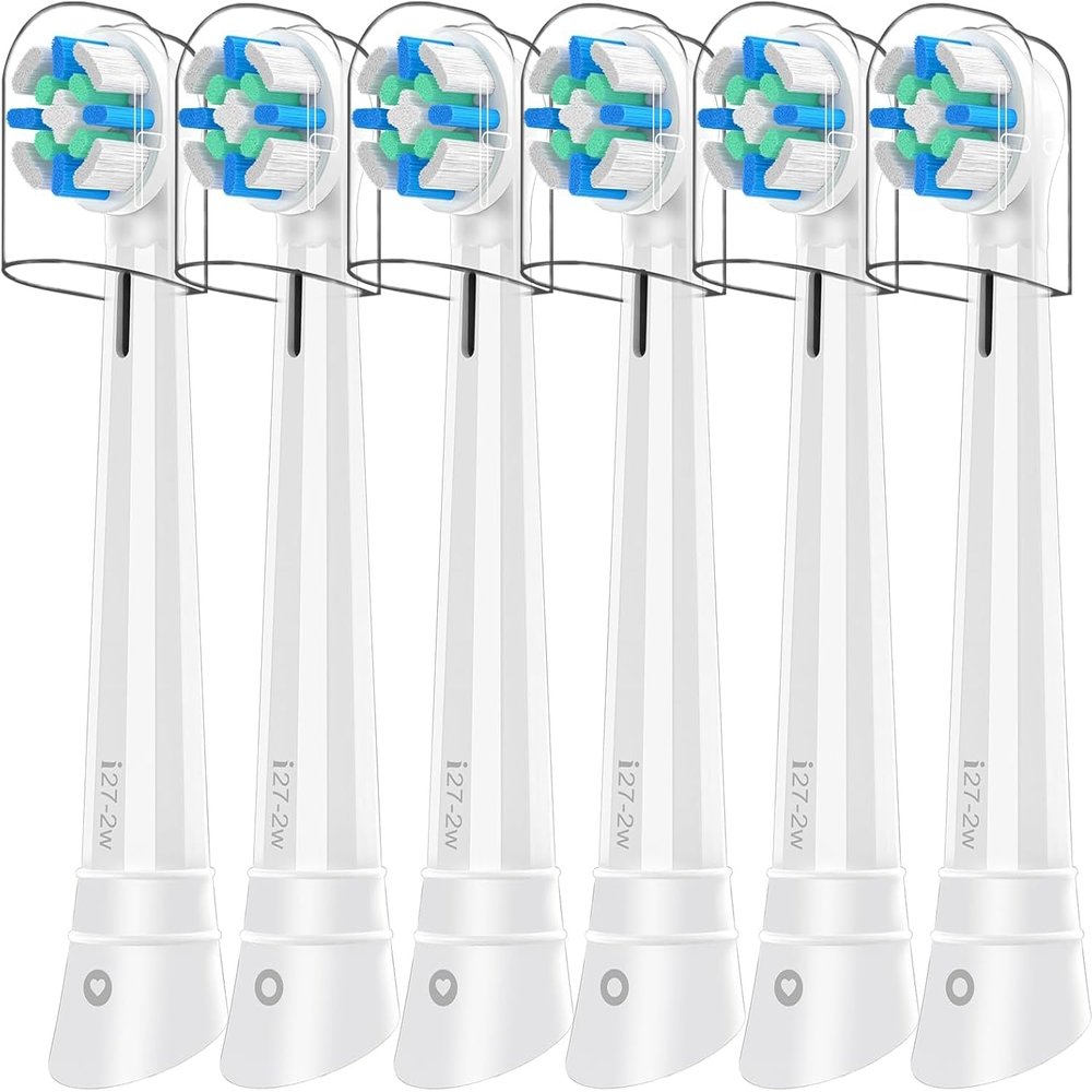 10WHITE,Deep Clean Series Toothbrush Heads Compatible with Oral b IO