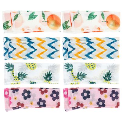 BATHVEVE 4 Pairs Light-colored Ice Silk Sunscreen Arm Sleeves UV Protection Cooling Stretchy Arm Covers for Summer Gardening and Outdoor Activities Style