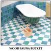 Alasum Wood Sauna Bucket Kit with Handle 4l Wooden Water Ladle Sand Timer 3pcs Sauna Room Accessories view 3