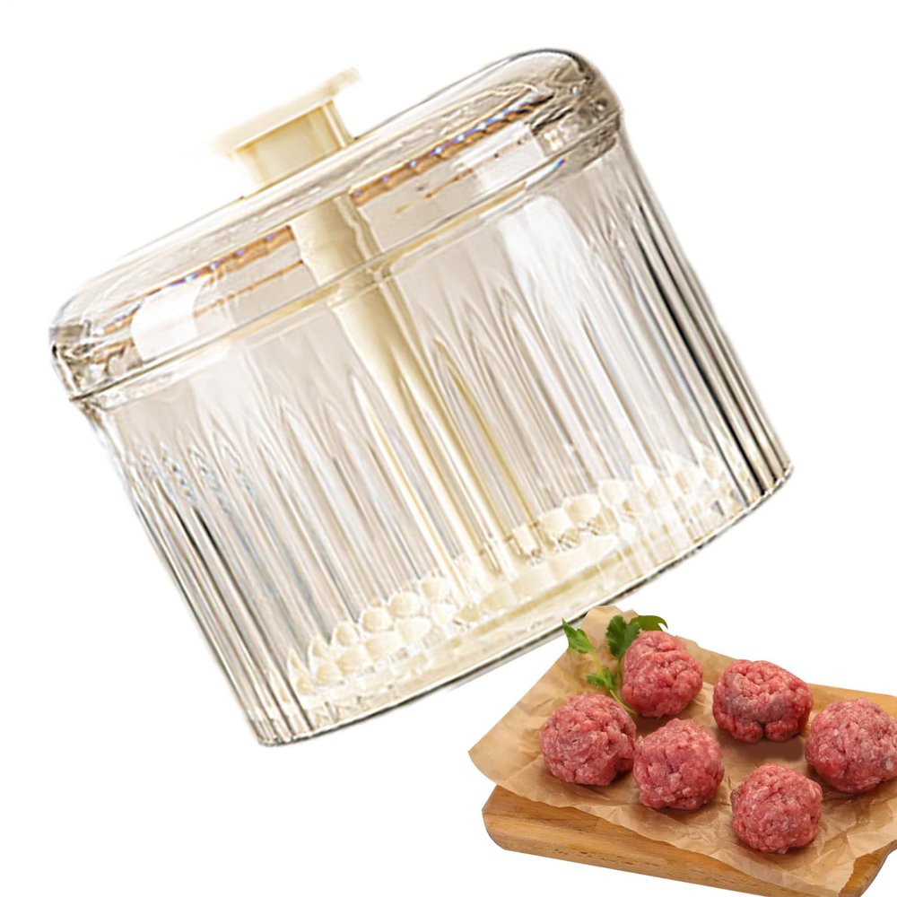 Meatball Maker Bowl Round Bowl Removable Divider, Lightweight Portable Kitchen Utensil, Heavy Duty Easy Clean Surfacee | Practical Cooking Solution for Meat Poultry Balls Recipe Baking Family Meals