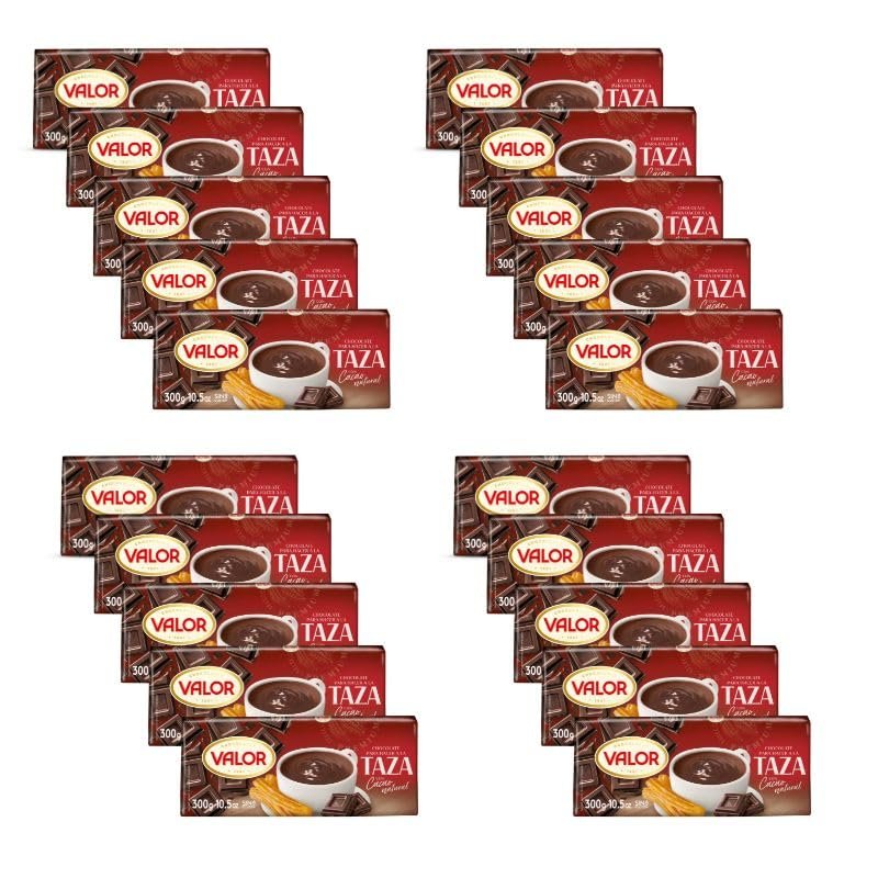 Valor Chocolate a la Taza for Drinking or Baking, 300g | Pack of 20 (Total 6Kg)
