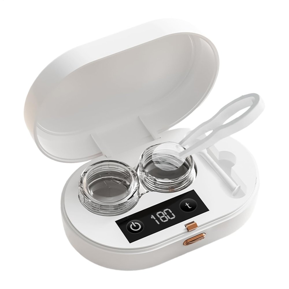 Contact Lens Cleaning Machine - Rechargeable Ultrasonic Cleaner,Colored Contact Lens Cleaning Machine | for Men Adults Home Travel Business Daily Monthly Yearly Care Night
