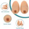 Self-Adhesive Teardrop Silicone Breast Forms - D Cup Bra Enhancer & Mastectomy Prosthetic for Transgender(Non Adhesive,DD Cup) view 4