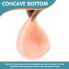 Triangle Silicone Breast Forms 1 Pair, Concave Bottom Non Adhesive Fake Boobs, I Cup Mastectomy Prosthetic for Transgender(Non Adhesive,AA Cup) view 3