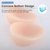 1 Pair Concave Bottom Teardrop Silicone Breast Forms - AAA Cup, White Mastectomy Prosthesis, Realistic Fake Breasts(M Cup) view 4