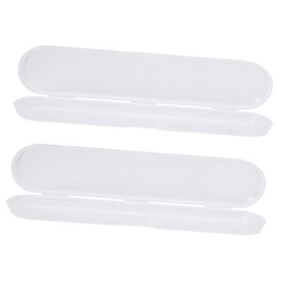Artibetter 2pcs Small Plastic Thermometer Storage Box, Digital Thermometer Travel Case Container, Compact 14.8x3x1.8cm Temperature Measurement Tool Holder for Home and Travel
