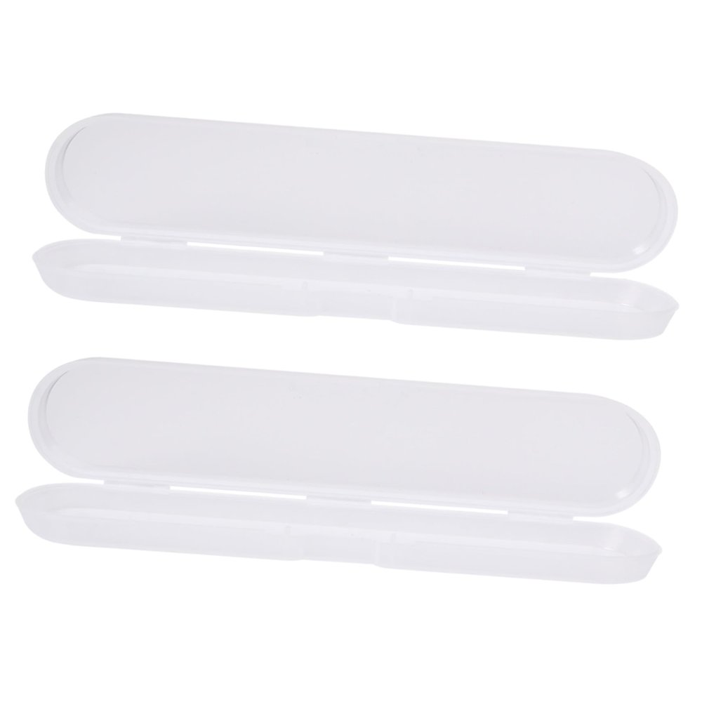 Artibetter 2pcs Small Plastic Thermometer Storage Box, Digital Thermometer Travel Case Container, Compact 14.8x3x1.8cm Temperature Measurement Tool Holder for Home and Travel