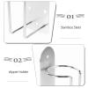 DRESSOOS Stainless Steel and Clipper Holder Rack, Wall-mounted Bathroom Shaving Accessory Organizer, Silver Hairdressing Tool Storage for Barbers and Salon Use view 3