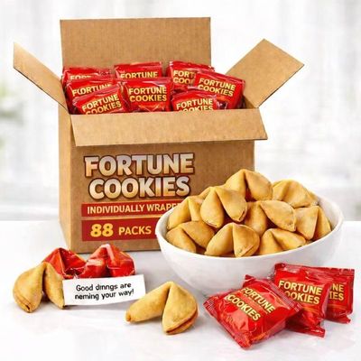 88pcs Lucky Fortune Cookies Individually Wrapped | Chinese Lucky Number Gift Box | Party, Wedding & Chinese New Year Treats