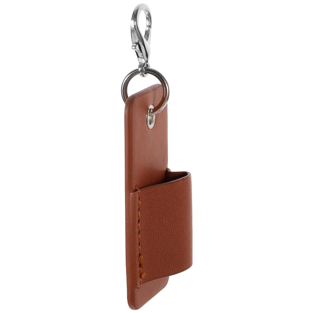 Alipis Portable Pu Leather Eyeglasses Sleeve with Buckle, Keychain Reading Glasses Holder, Compact Eyewear Storage Sleeve for Travel and Office Use