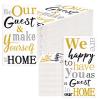 100 Pcs Friends & Family Home Range Paper Napkins 3 Ply Welcome Guest Disposable Absorbent Hand Towels Soft Dinner Paper Napkins for Bathroom Home Kitchen Wedding Holiday Baby Bridal Shower view 1