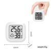 LCD Electronic Digital Temperature Humidity Meter Indoor Outdoor Thermometer Hygrometer Weather Station Clock,Pink view 2
