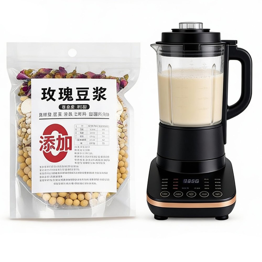 80g X 5 Bags Soy Milk Mix - Pre-Measured Whole Grain Blend For Blender, Instant Non-GMO Breakfast, Nutrient-Rich & Smooth(#3)
