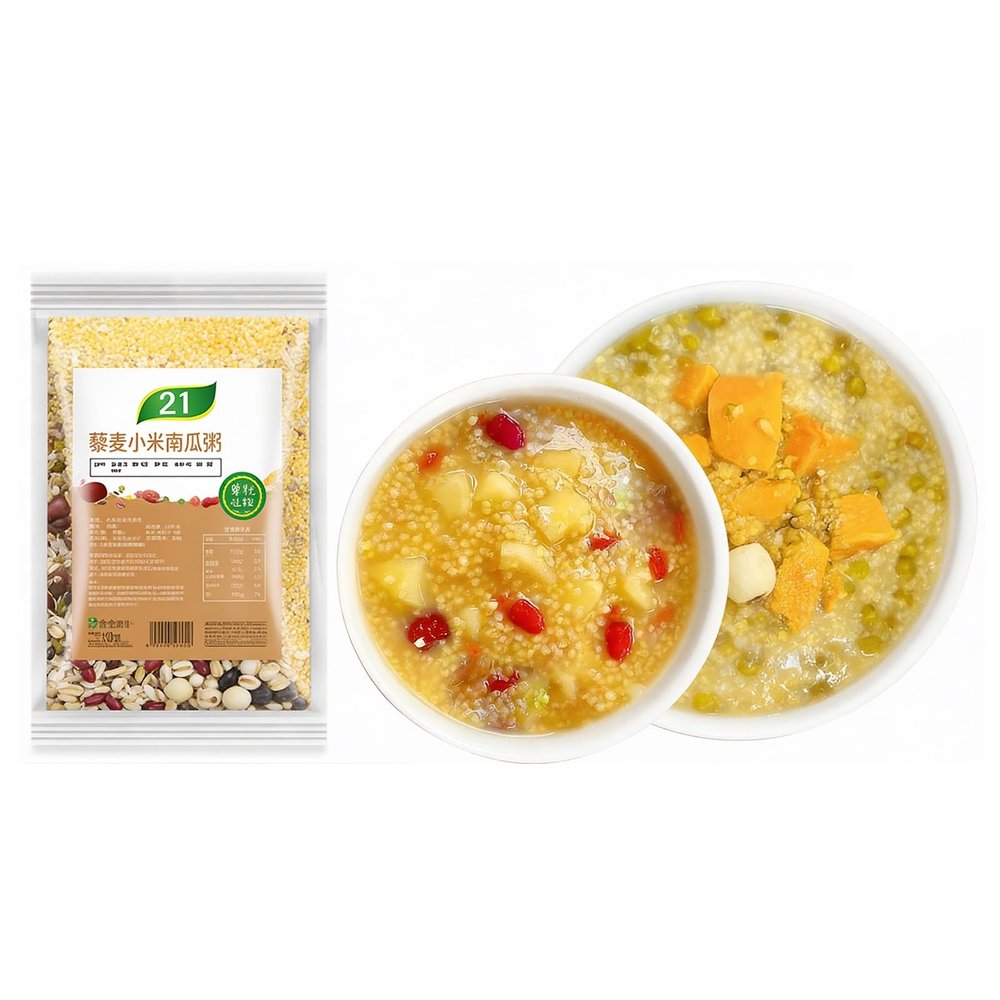 42 Packs Mixed Grain Porridge 75g/Bag, Days Breakfast Cereal, Easy Cook With Pot & Rice Cooker, Soft Sweet Congee For Family Meals Or Snacks