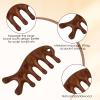3 Piece Gua Sha Head Massage Comb, Self-Care Scalp Combs with Wide Teeth, Sandalwood Meridians Scalp Massage, Wooden Five-Claw Acupressure Therapy Brush for Face, Neck, Back and Lymphatic view 3