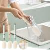 Sponge Bottle Cleaner Brushes,Dish Brush with Long Handle Deep Cleaning,Soft Dishwashing Foam Cleaning Brushes for Cups Mugs Kettles Wine Glasses Washing Up Brush,Flexible Head Gentle On Glass (Green) view 3
