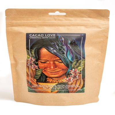 Cacao Love Ceremonial Grade Cacao 450g - Grown by Ashninka family farmers for Peru's first all-indigenous co-op.
