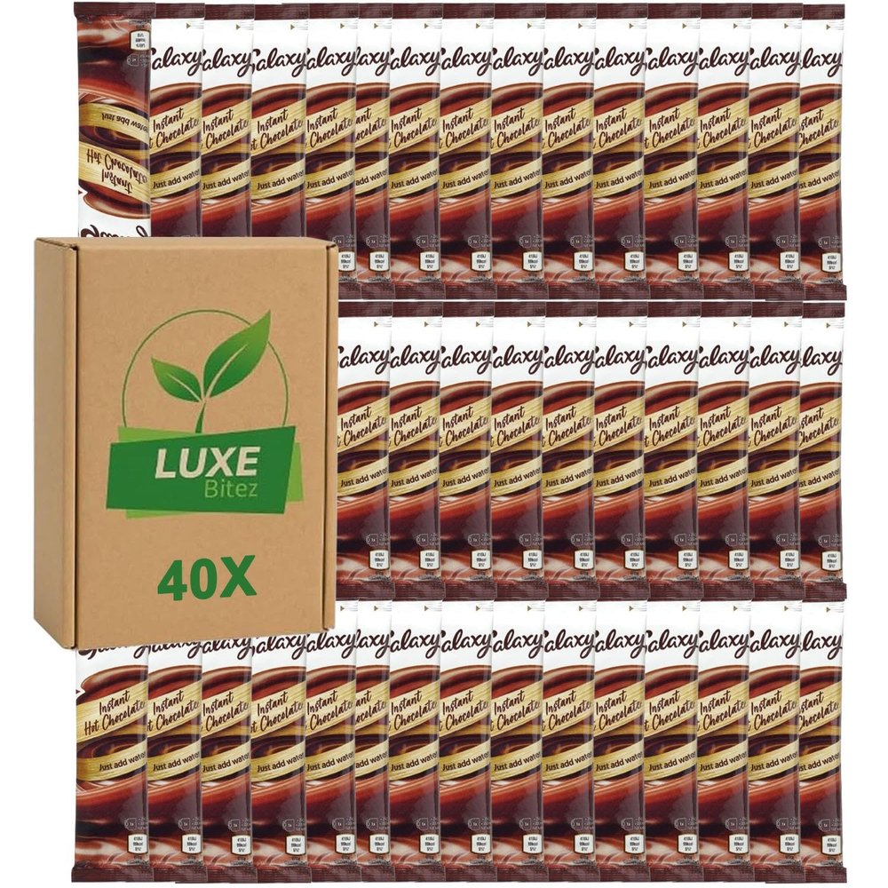 Luxury Hot Chocolate Sachets 25g Compatible with Galaxy By Luxe Bitez (Pack of 40)