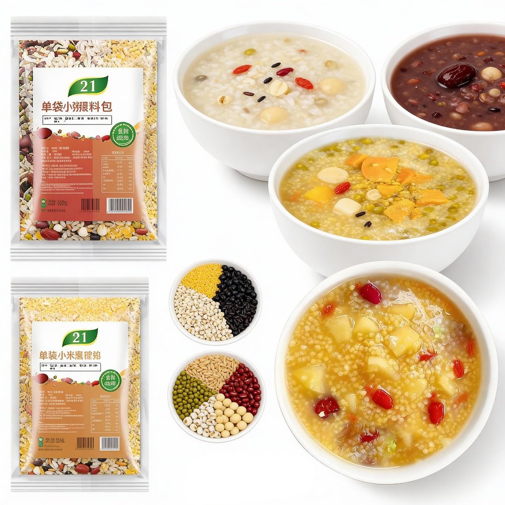 42-Pack Multigrain Breakfast Porridge Mix (75g/Bag) - 42-Day Easy Cook Meal, Healthy Whole Grain Cereal For Quick Nutritious
