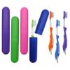 Childrens Dolphin Toothbrushes with Cases ~ Set of 4, Kids Travel Set, Ages 3-7